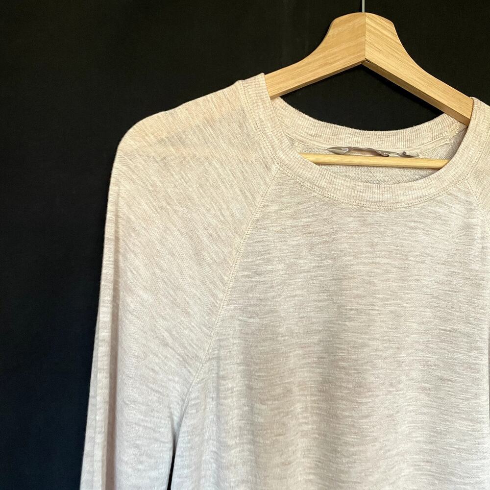 Athleta pink beige crewneck sweater asymetrical top women's size small tall - Picture 2 of 8